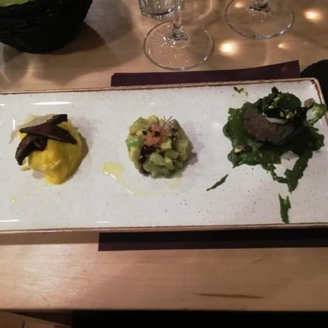 Foto do prato “Tris Antipasti Menù Degustazione”