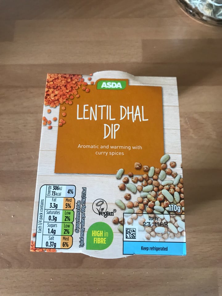 photo of ASDA Lentil Dahl Dip shared by @salemsclaws on  19 Mar 2020 - review