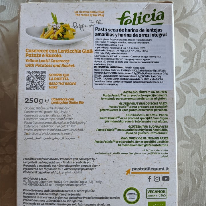 review photo of Felicia Caserecce con Lenticchie Gialle shared by @aprilasmyname on 15 Apr 2022 - review