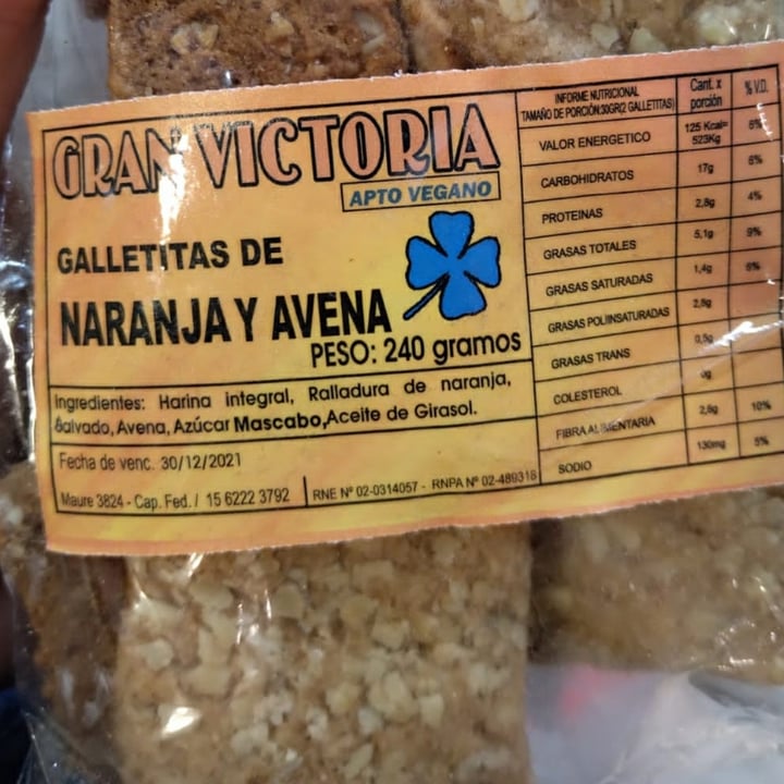photo of Gran Victoria Galletitas De Naranja Y Avena shared by @nehuenrodgz on  25 Oct 2021 - review