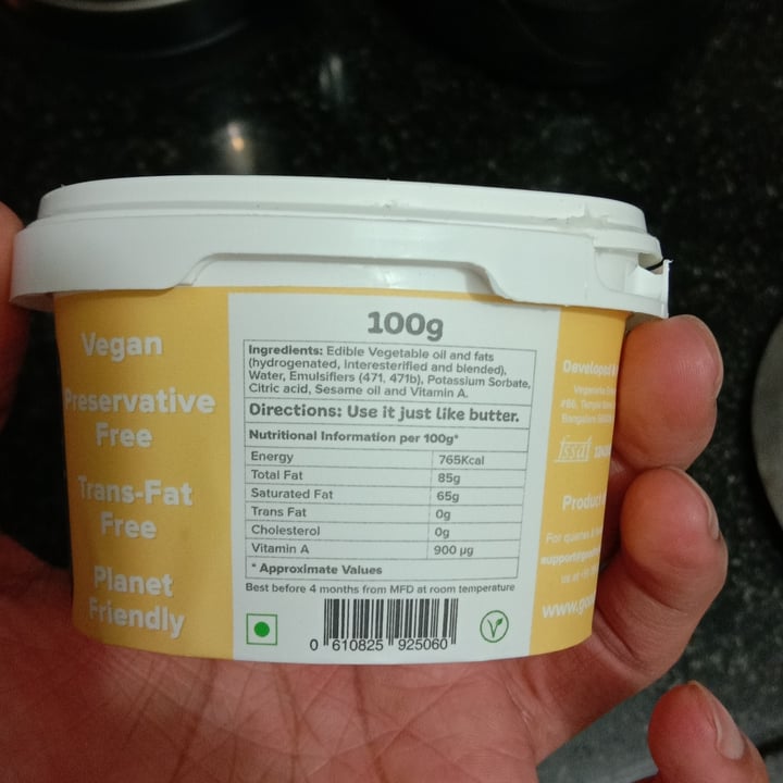 photo of GoodMylk Good mylk butter shared by @vinayakamarnath on  06 Jul 2020 - review