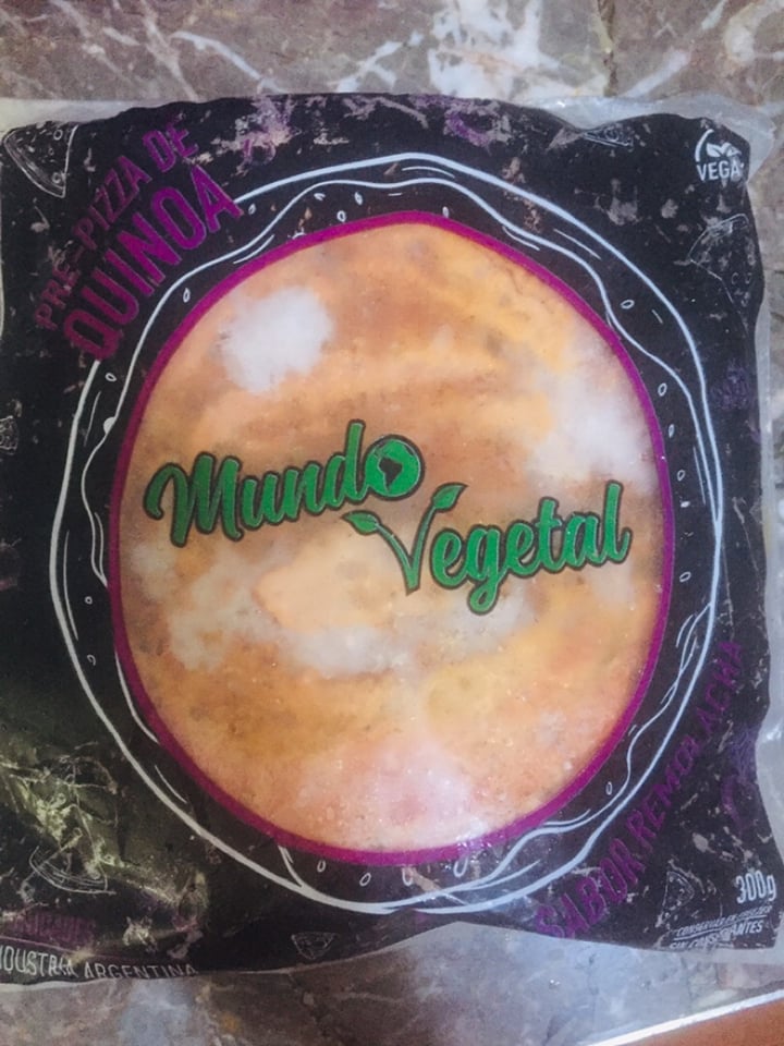 photo of Mundo Vegetal Pre Pizza de Quinoa Sabor Remolacha shared by @malfoyisvegan on  26 Mar 2020 - review