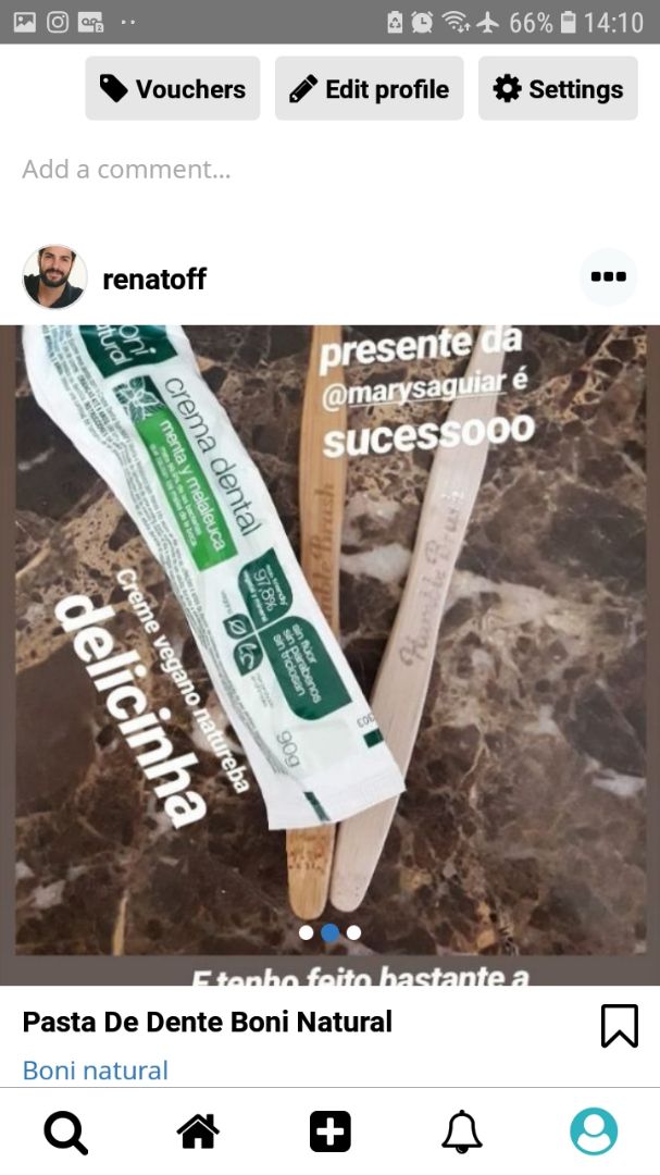 review photo of Boni natural Pasta De Dente Boni Natural shared by @renatoff on 31 Mar 2020 - review