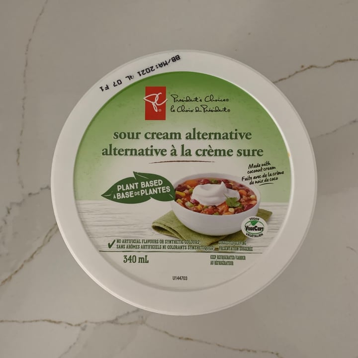 review photo of President's Choice Sour cream alternative shared by @ieatplants on 08 Apr 2021 - review