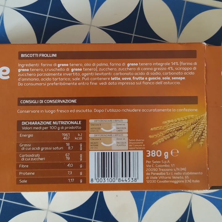 photo of Selex Frollini Digestive shared by @aiaggrm on  01 Nov 2022 - review