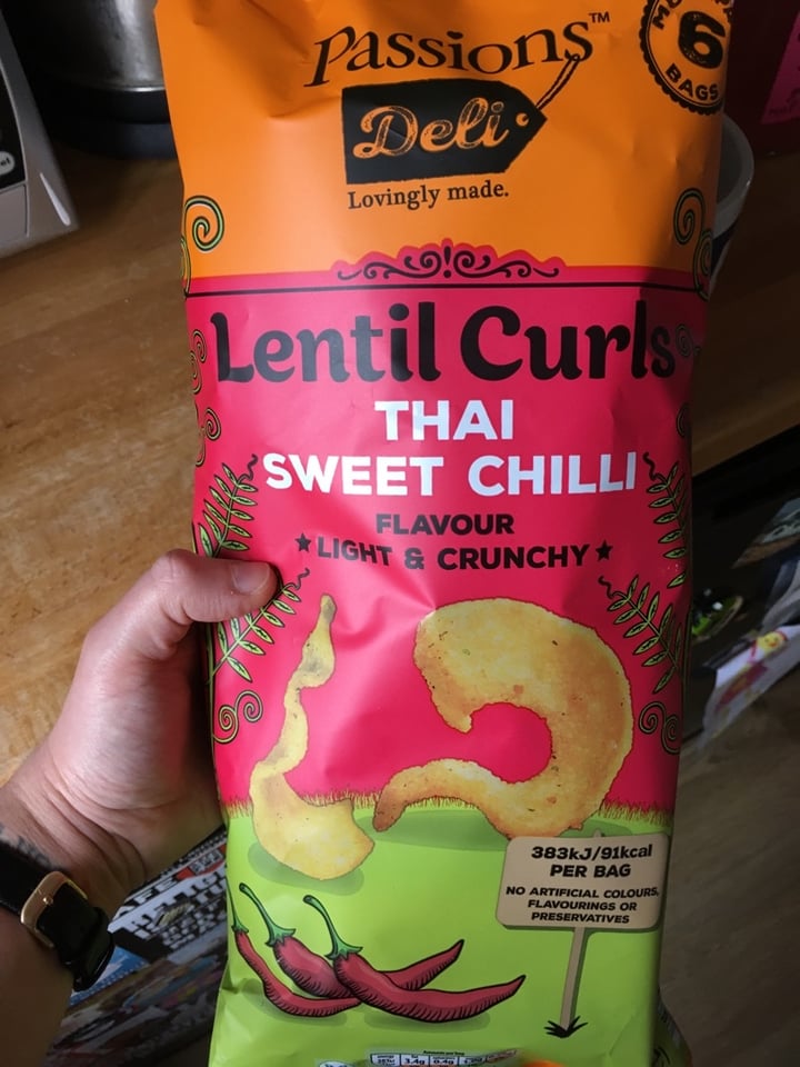 review photo of Passions deli Thai Sweet Chilli Lentil Curls shared by @punk77 on 27 Dec 2019 - review