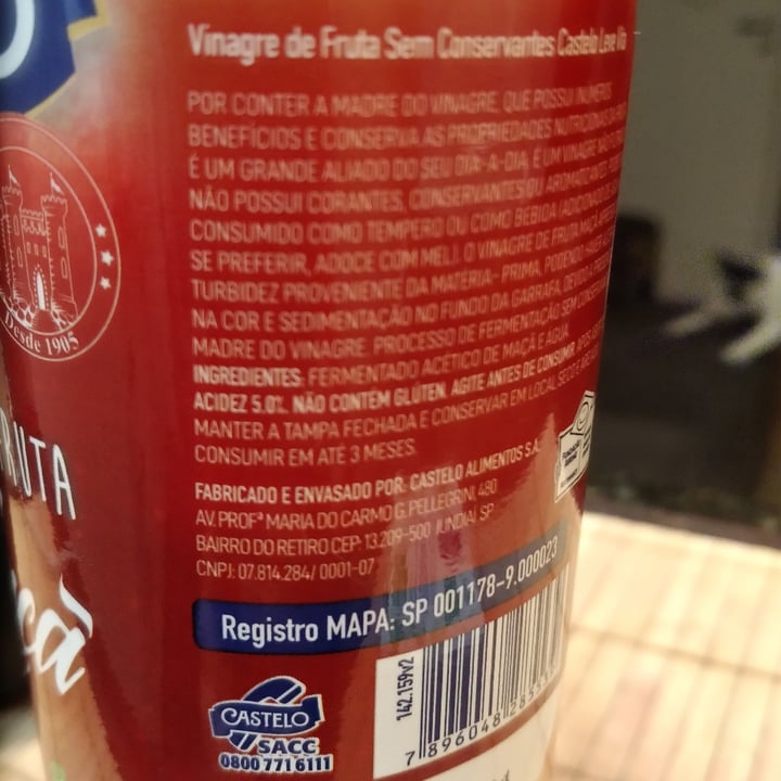 review photo of castelo vinagre de fruta maçã shared by @bianaomi on 23 Aug 2022 - review