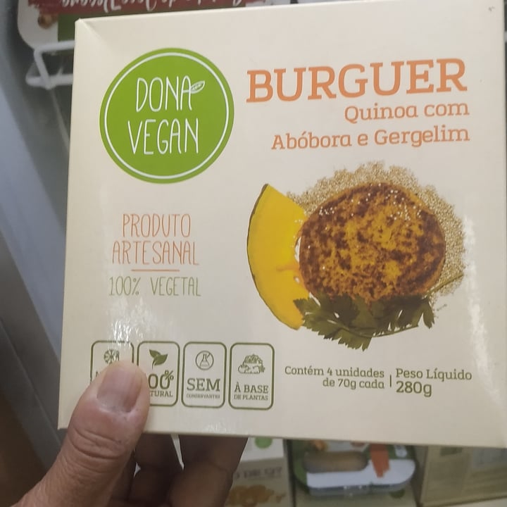 photo of Dona vegan Burguer Quinoa com Abobora e Gergelim shared by @rdg on  13 May 2022 - review