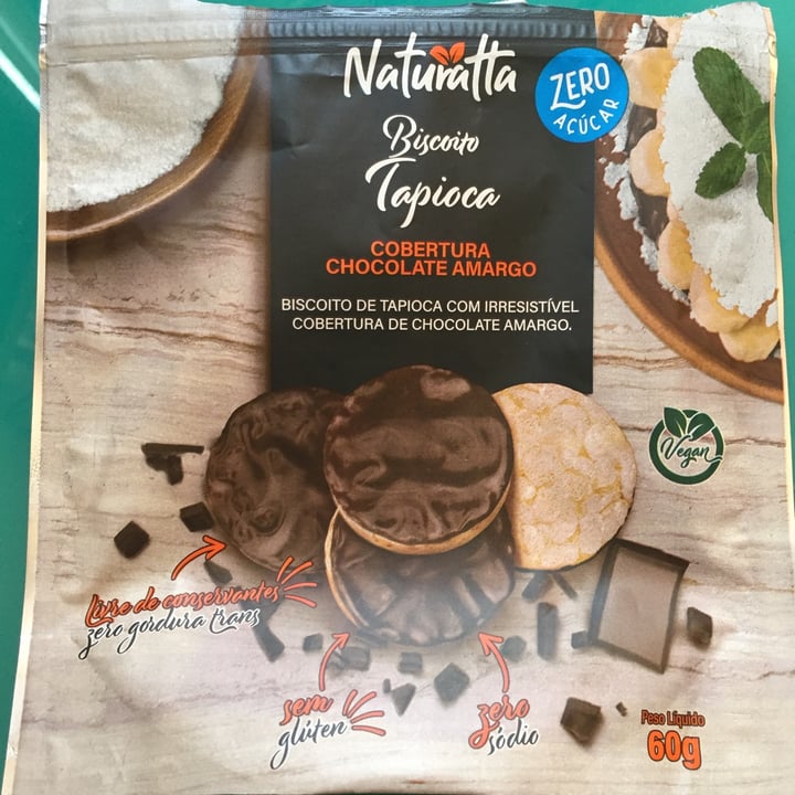 photo of Naturatta Biscoito Tapioca Cobertura Chocolate Amargo shared by @susanatupi on  17 Oct 2022 - review