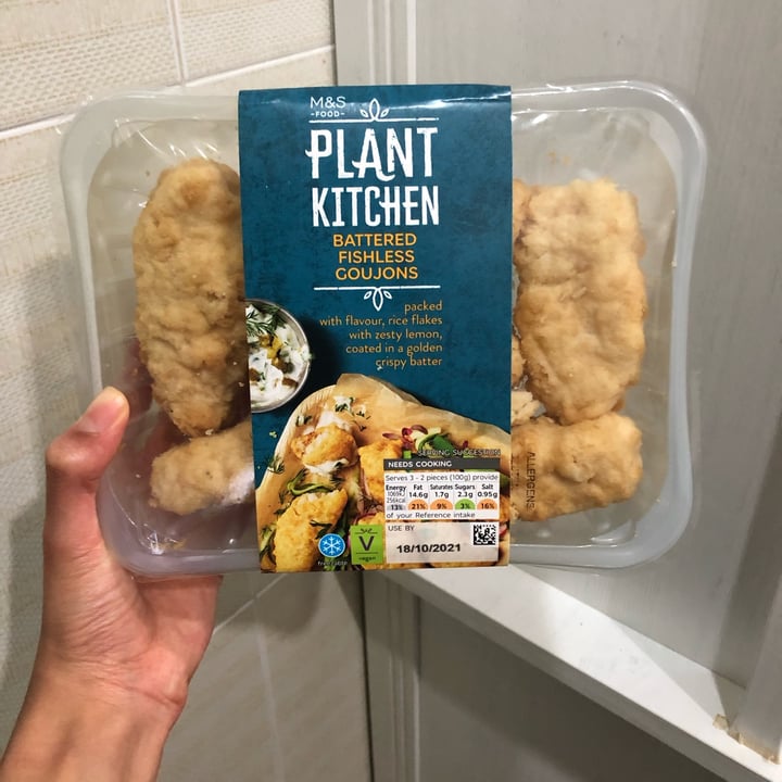 review photo of Plant Kitchen (M&S) Battered Fishless Goujons shared by @aishahalattas on 20 Oct 2021 - review
