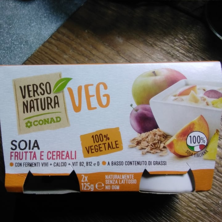 review photo of Verso Natura Conad Veg Yogurt Soia Frutta e Cereali shared by @spusu on 12 Apr 2022 - review