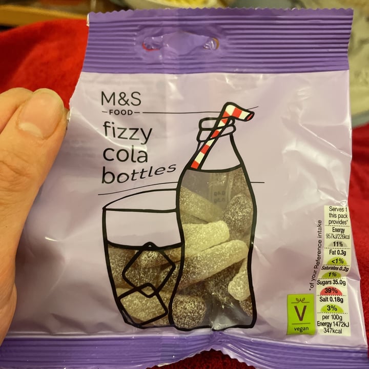 photo of Marks & Spencer Food (M&S) Fizzy cola bottles shared by @plantana on  22 Apr 2021 - review