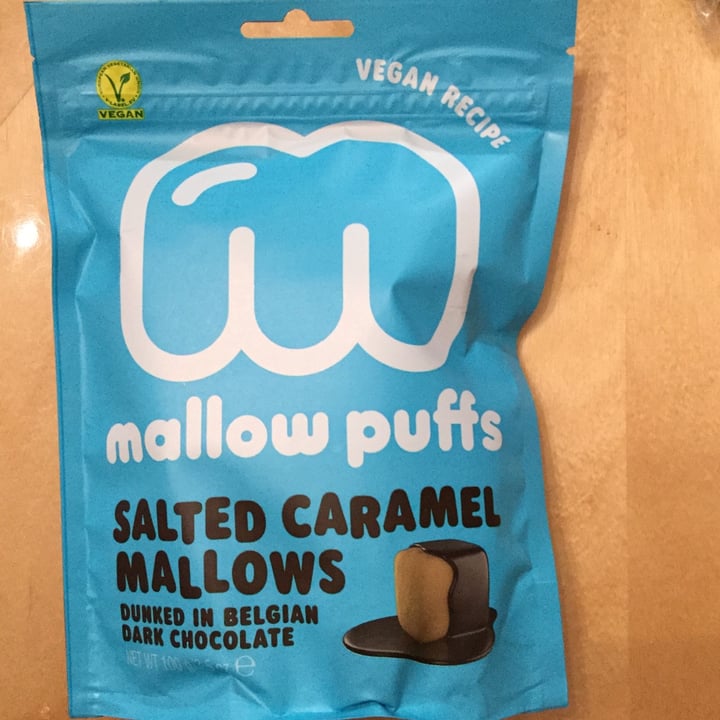 photo of Mallow puffs Salted Caramel Mallows in Dark Chocolate shared by @janetisvegan on  05 Jan 2021 - review