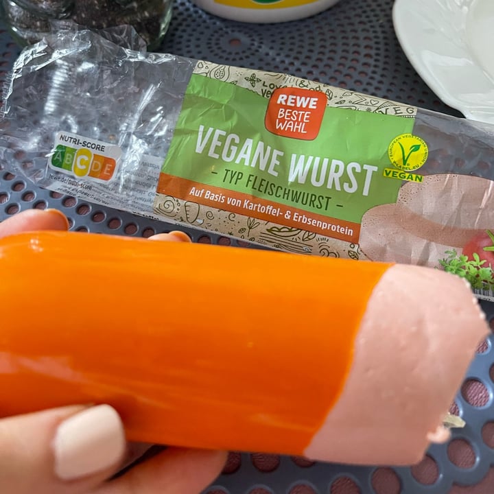 photo of REWE Beste Wahl Vegane wurst typ Fleischwurst shared by @sttefany on  20 Feb 2022 - review