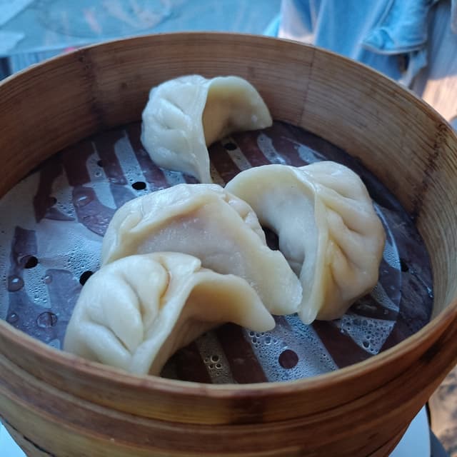 Photo of the dish “ravioli "xiao long bao" con funghi e mais”