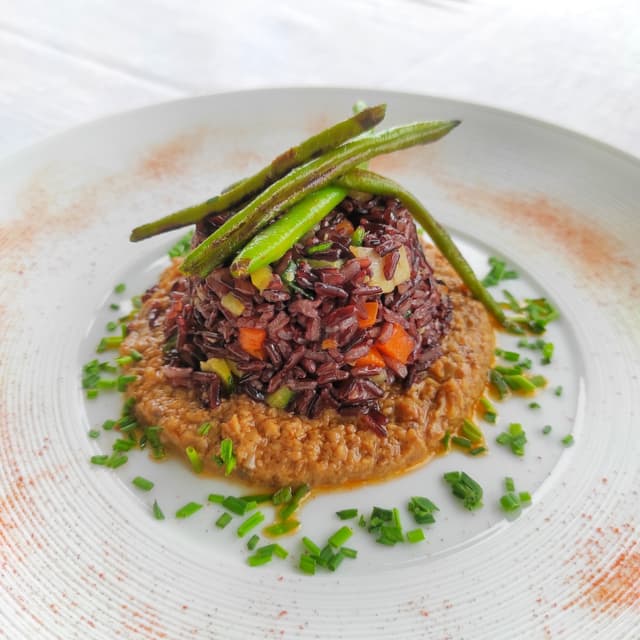 Foto del plato “Riso venere”