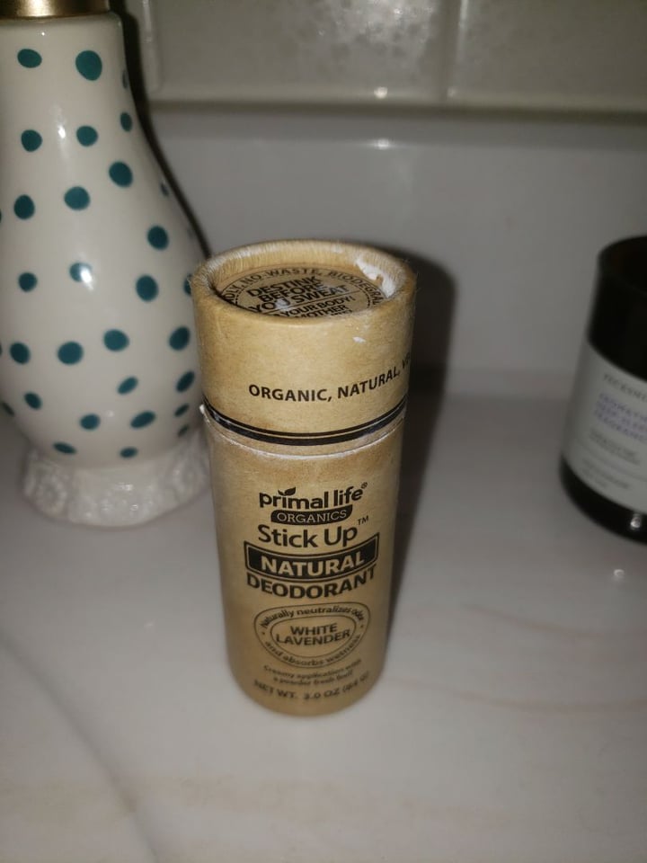 photo of Primal Life Organics Stick Up Natural Deodorant, White Lavender shared by @veganmomma4life on  19 Nov 2019 - review