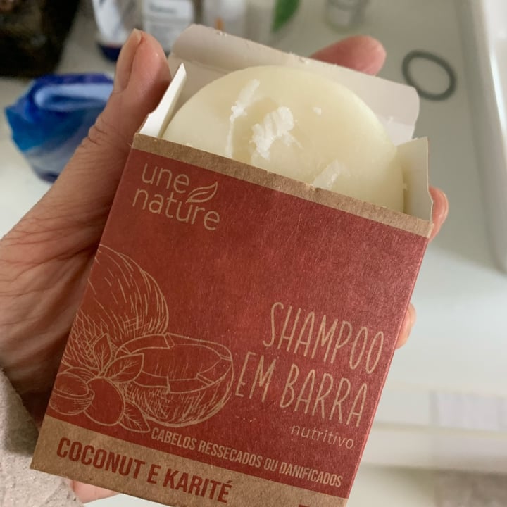 review photo of Une nature shampoo em barra coconut e karite shared by @nutriamandacamargo on 15 Jun 2022 - review