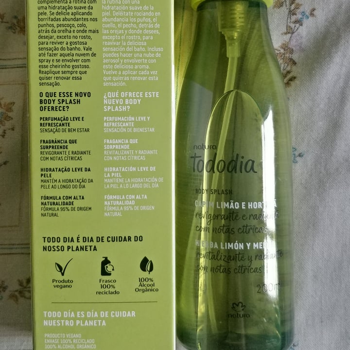 review photo of Natura Body Splash Capim Limão e Hortelã shared by @vartinho on 24 May 2022 - review
