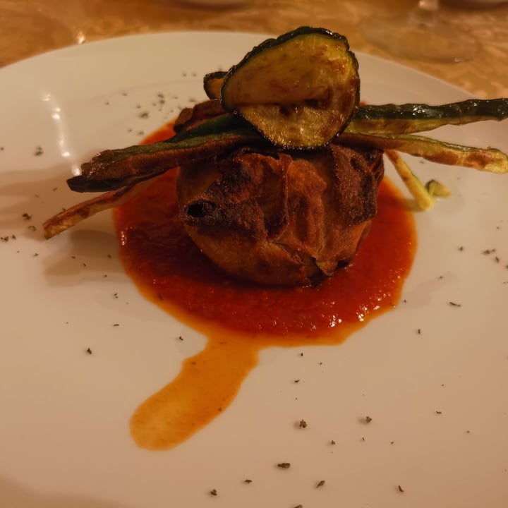 review photo of Agriturismo Mulin Visconti Sformato di zucchine su fonduta di pomodoro shared by @miloz87 on 23 Oct 2022 - review