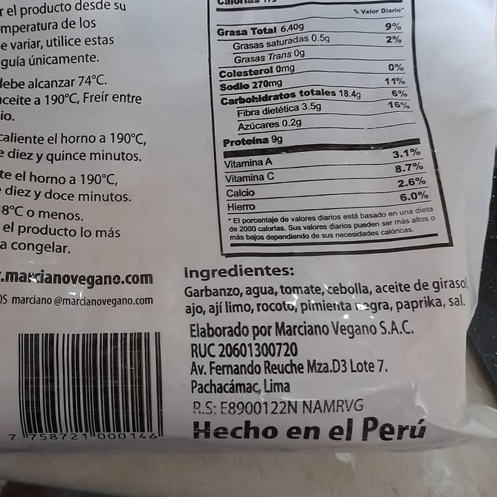 photo of Marciano Vegano Patitas picantes sin pollo shared by @marianabea on  15 Mar 2022 - review