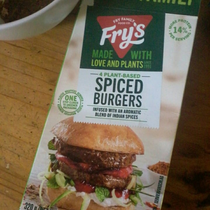 photo of Fry's Family Food Spiced Burgers shared by @elnaveg on  13 Jun 2021 - review