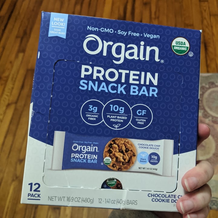 photo of Orgain Chocolate Chip Cookie Dough Protein Bar shared by @jslaw on  05 Nov 2020 - review