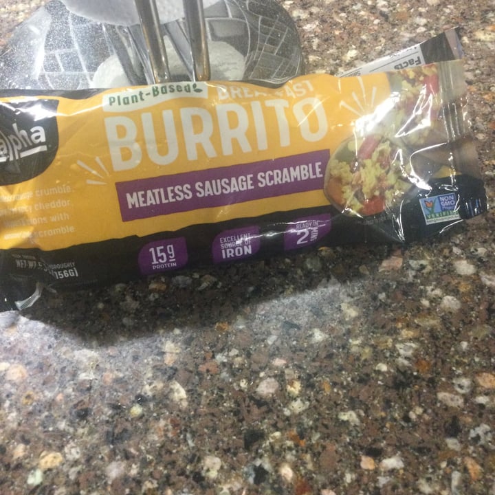 photo of Alpha Foods Breakfast burrito shared by @maggiesmom on  15 May 2022 - review