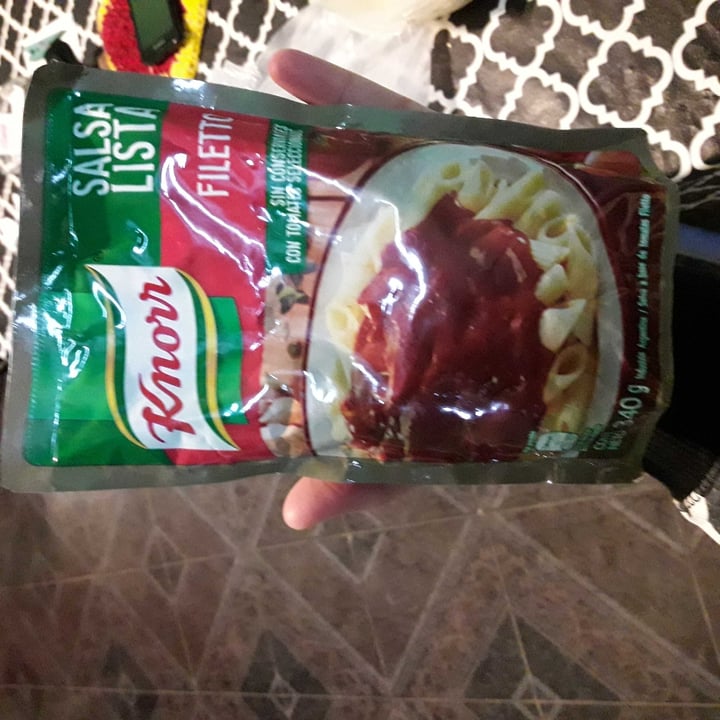 photo of Knorr Salsa Filetto shared by @maguivegan on  15 Jul 2020 - review