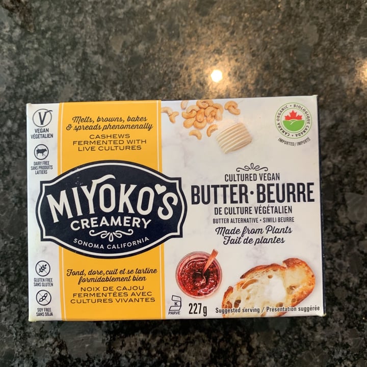 review photo of Miyoko's Creamery European Style Cultured Vegan Butter Hint of Sea Salt shared by @cdarcie on 23 Aug 2021 - review