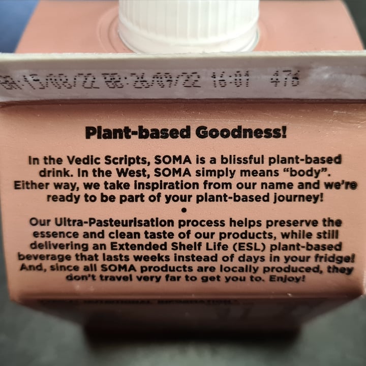 photo of SOMA Chocolate Oat Milk shared by @veronicagroen on  22 Sep 2022 - review