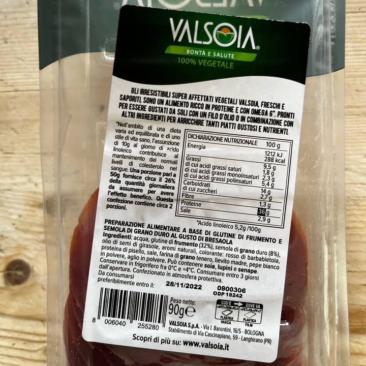review photo of Valsoia L'IRRESISTIBILE SUPER AFFETTATO GUSTO BRESAOLA shared by @martinabotelli on 12 Oct 2022 - review