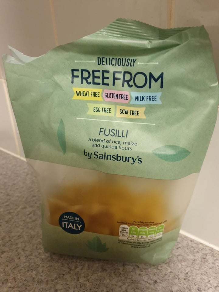 review photo of Sainsbury's Freefrom Fusilli Pasta shared by @teeve on 04 Apr 2020 - review