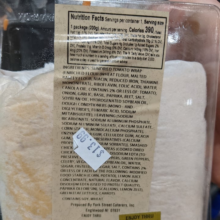 review photo of The Traveler's Best Vegan Smashed Chickpea Wrap shared by @princessesmom on 24 May 2022 - review