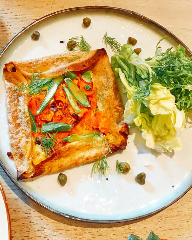 Photo of the dish “Koji Smoked Carrot Crepes”