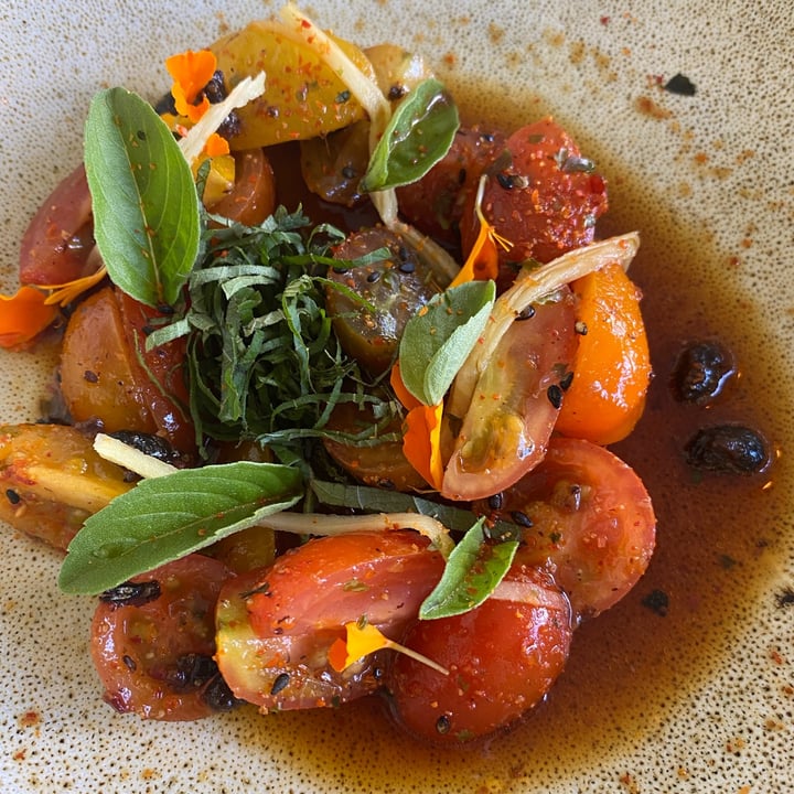 photo of Chefs Warehouse at Maison Heirloom tomatoes with ponzu and black garlic shared by @kriscallyhenry on  25 Mar 2022 - review