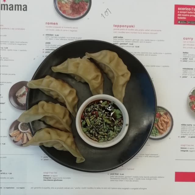 菜肴“Gyoza Di Verdure”的照片