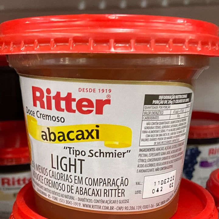 photo of Ritter Doce De Abacaxi Light shared by @biwanfey on  03 Jun 2022 - review