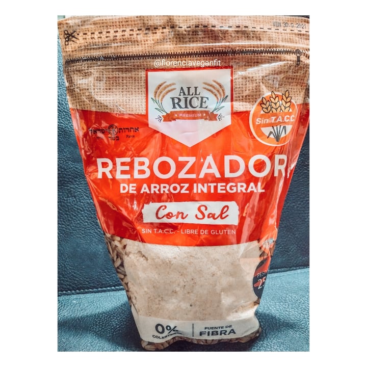photo of All Rice Rebozador De Arroz Integral shared by @florenciaveganfit on  01 Feb 2021 - review
