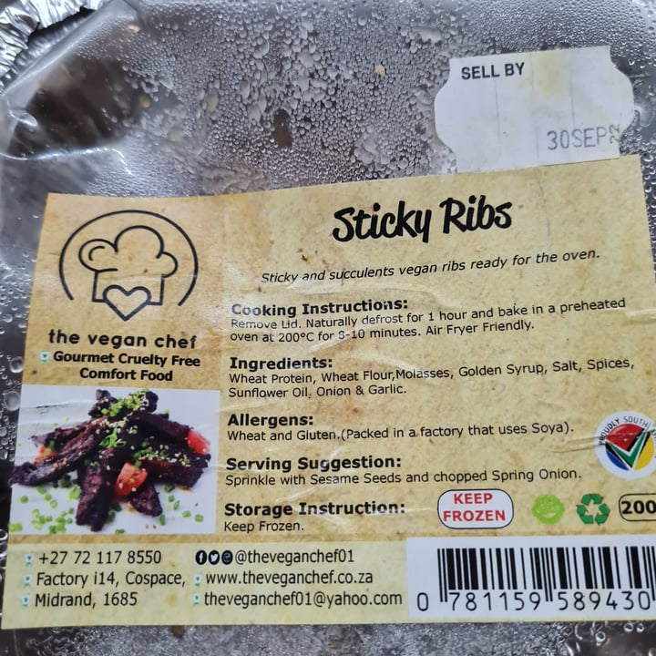 photo of The Vegan Chef Sticky ribs shared by @ell269 on  24 Oct 2021 - review