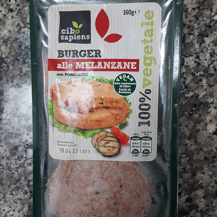 review photo of Cibo Sapiens burger alle melanzane shared by @francesca529 on 07 Apr 2022 - review