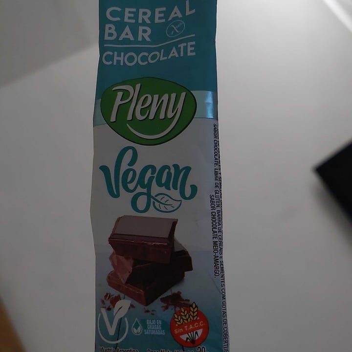 photo of Pleny Barra De Cereal Con Chocolate shared by @canelones on  07 Oct 2021 - review