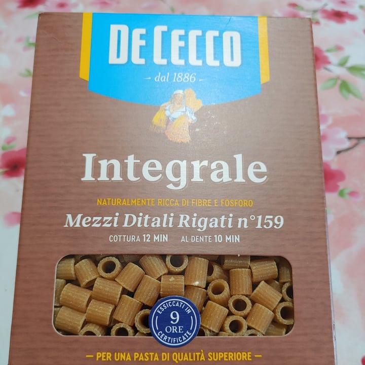 photo of De cecco Mezzi ditali rigati integrali shared by @pattybo on  10 Sep 2022 - review