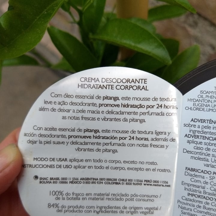 review photo of Natura Ekos Mousse Hidratante shared by @lafloravegana on 29 Oct 2020 - review