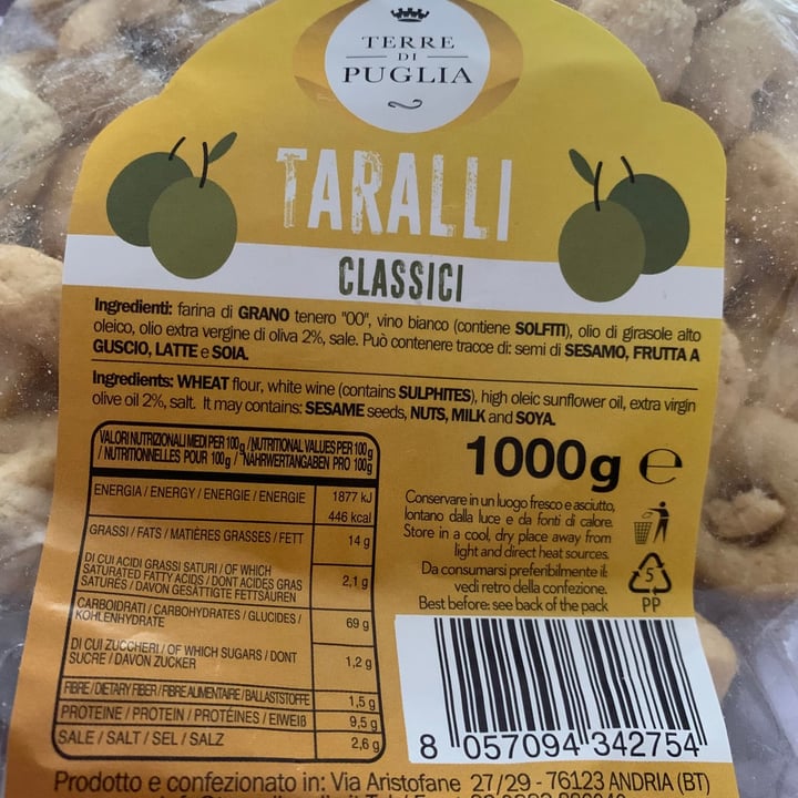 photo of Terre di Puglia Taralli shared by @aleglass on  25 Jul 2021 - review