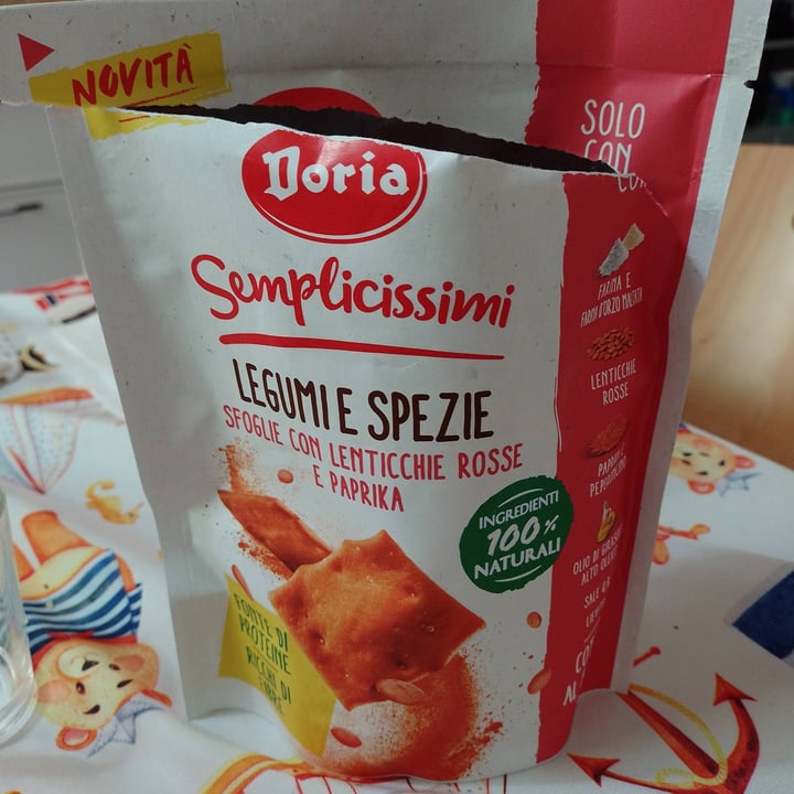 photo of Doria Semplicissimi Legumi e spezie Sfoglie con Lenticchie Rosse e Paprika shared by @wooby on  08 May 2022 - review