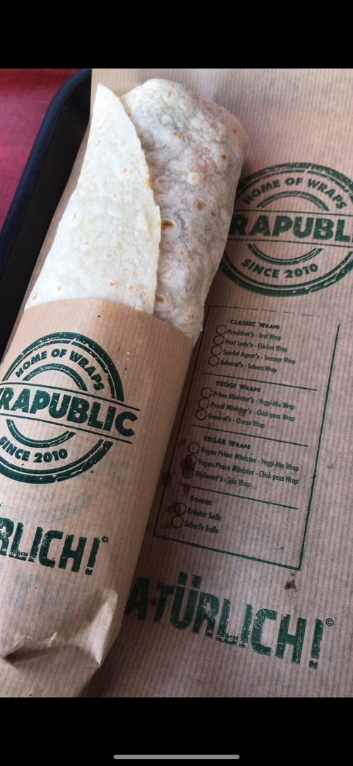 photo of Wrapublic vegan wrap shared by @holasoymylk on  25 Dec 2019 - review