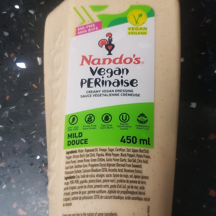 photo of Nando's Nando's Creamy Vegan Dressing (Mild Douce)  shared by @daniella7 on  30 Jul 2021 - review