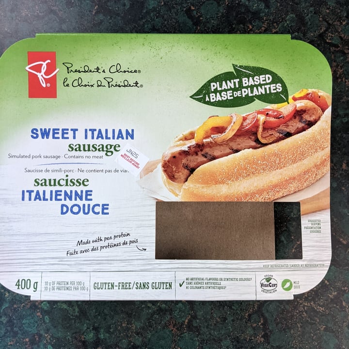 photo of President's Choice Sweet Italian Sausage shared by @chelseabuns on  23 Jun 2021 - review