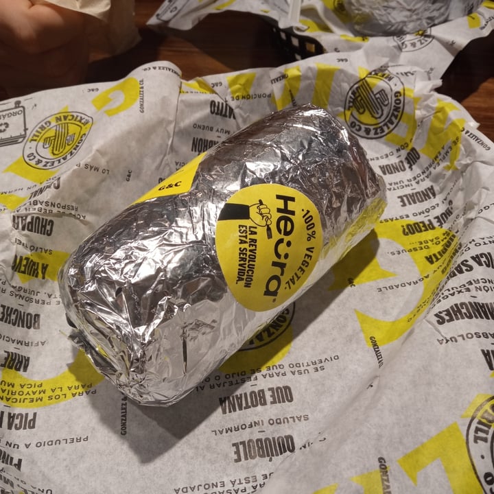 photo of Gonzalez & Co Burrito con heura shared by @mariona on  26 Mar 2022 - review